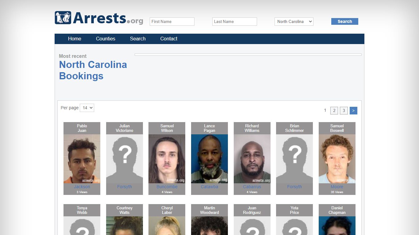 North Carolina Arrests and Inmate Search